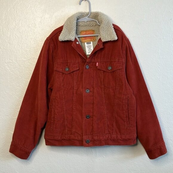 Levi’s Corduroy Sherpa Lined Trucker Jacket - Picture 1 of 7